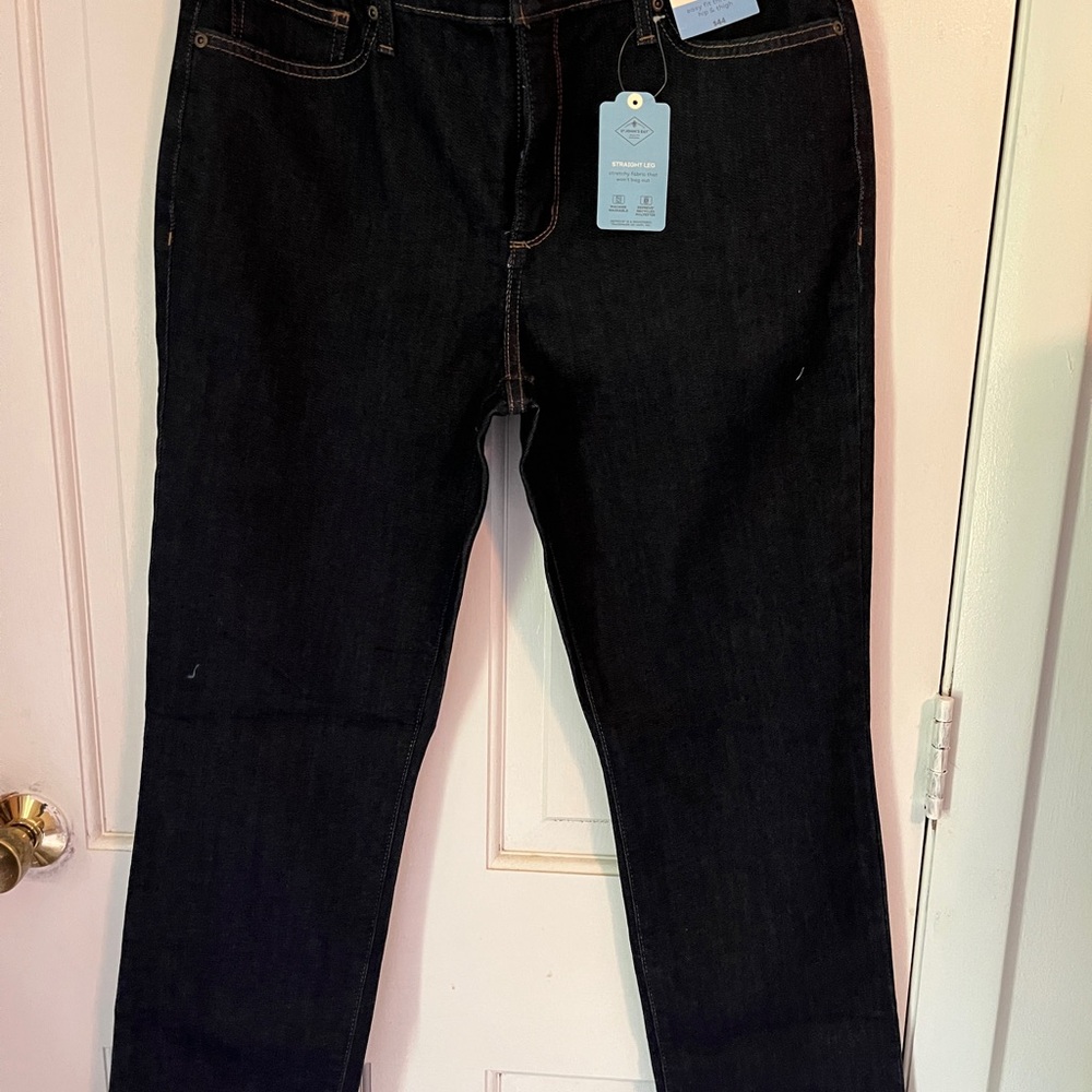 St. John's Bay Women's Straight Leg Jeans -Blue